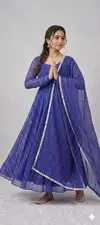 Bs 147 Georgette Printed Anarkali Kurti With Dupatta